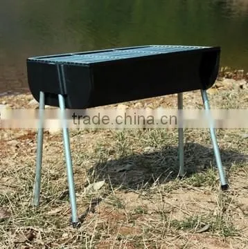 Portable stainless steel charcoal bbq grill