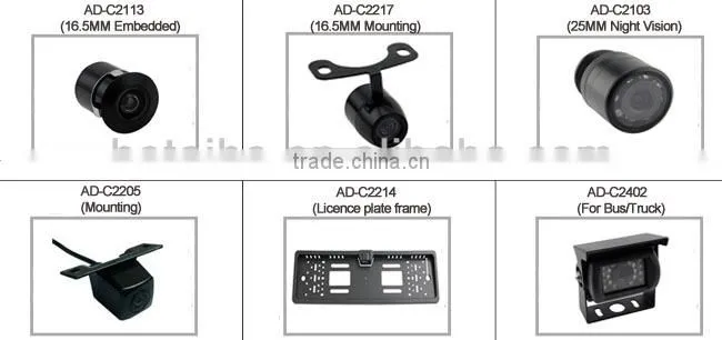 Reversing camera, car reverse camera with monitor