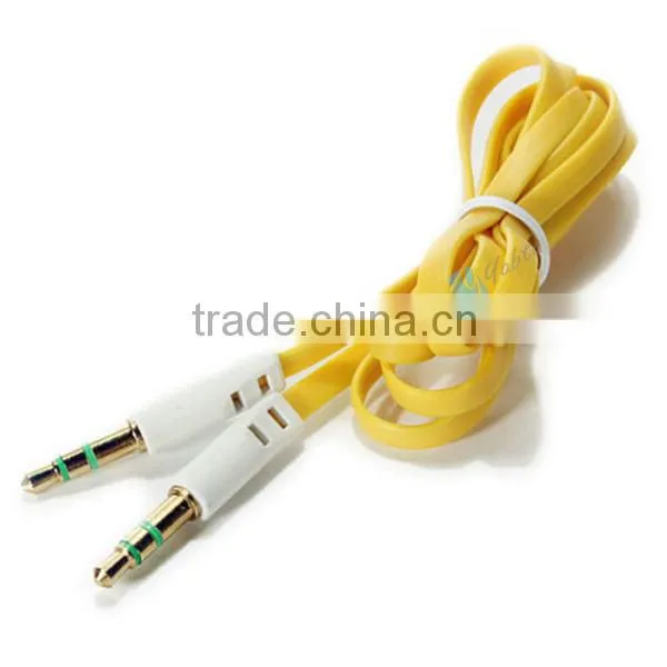 3.5mm M To M Stereo Auxiliary Cable Flat AUX Cable