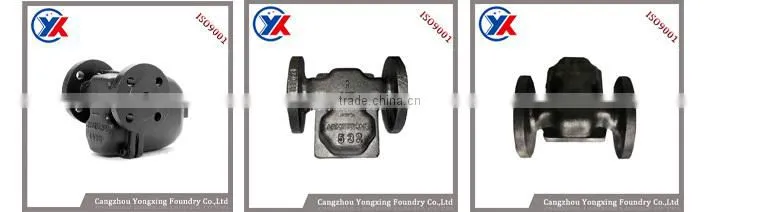 Customized ductile iron cast casting machine parts , cast iron spare parts,water valve body made in china