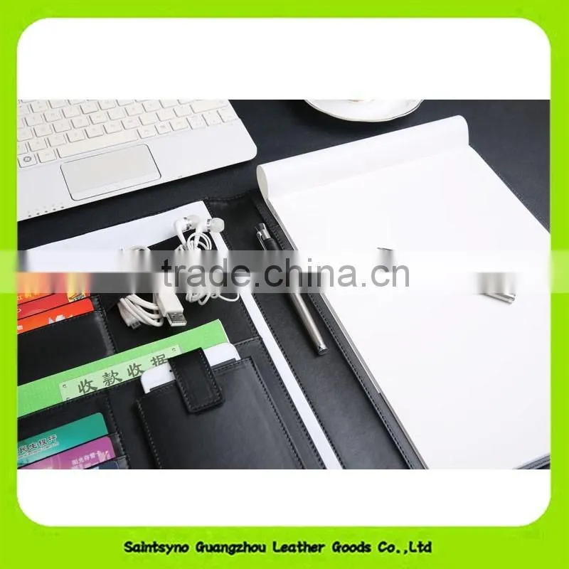 16044 Good quality custom logo genuine leather document holder