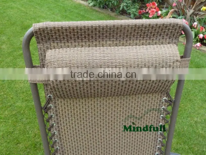 Brown Zero Gravity Garden Lounge Chairs Reclining Garden Chairs With Headrest
