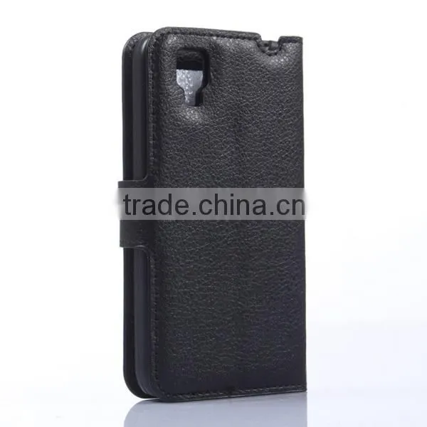 Slim Wallet Leather Flip Case For Wiko Sunset