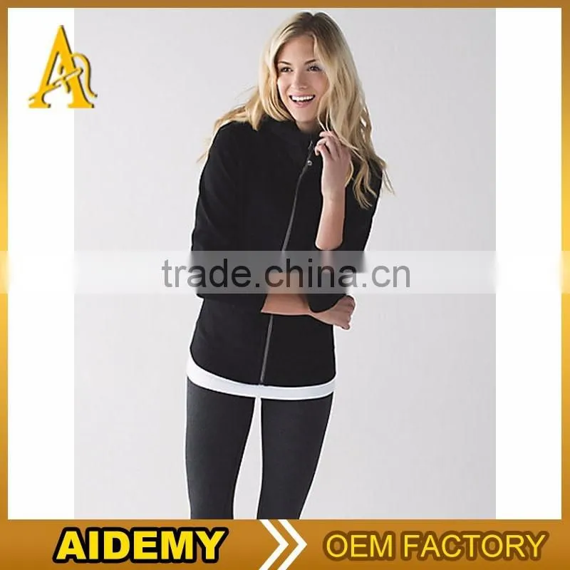 custom black zipper up sports wear manufacturer plain slim fit hoodies