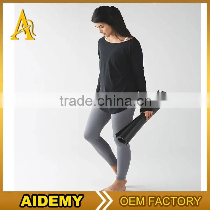 Active Gym Wear Fitwear long sleeve tshirts ,yoga fitness shirts