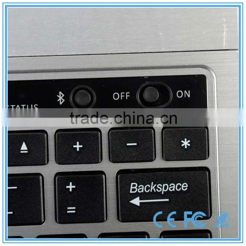 universal ultra slim flat aluminum wireless bluetooth quality keyboard for tablet