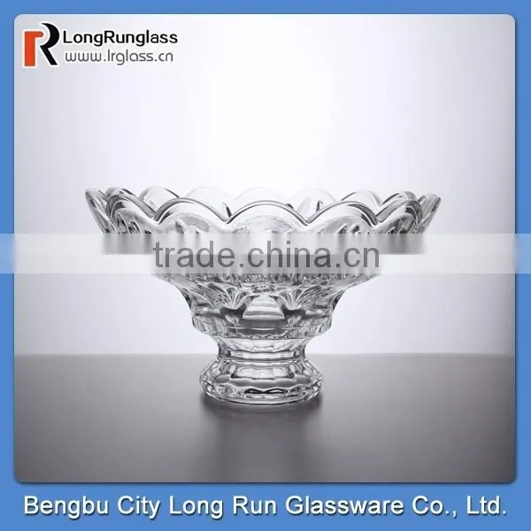 LongRun 1829ml beautiful design home use fancy candy glass holder fruits glass containers