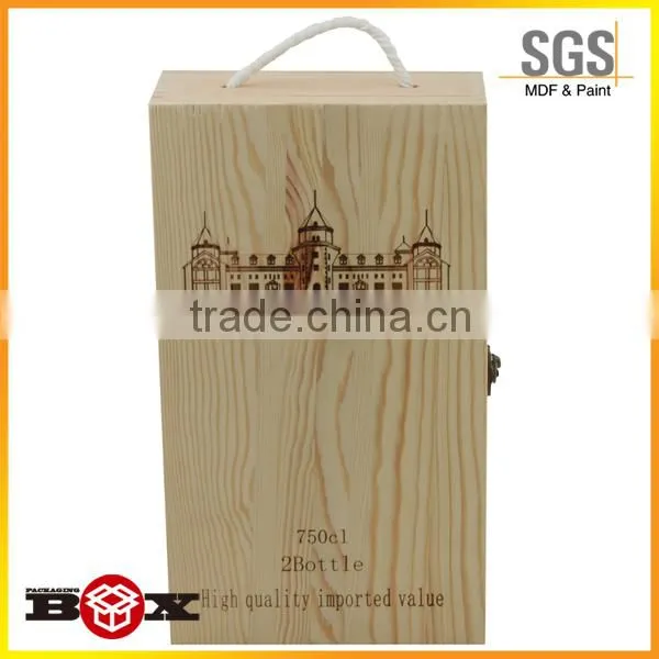Pine Wood High Quality Gift Boxes For Wine Glasses