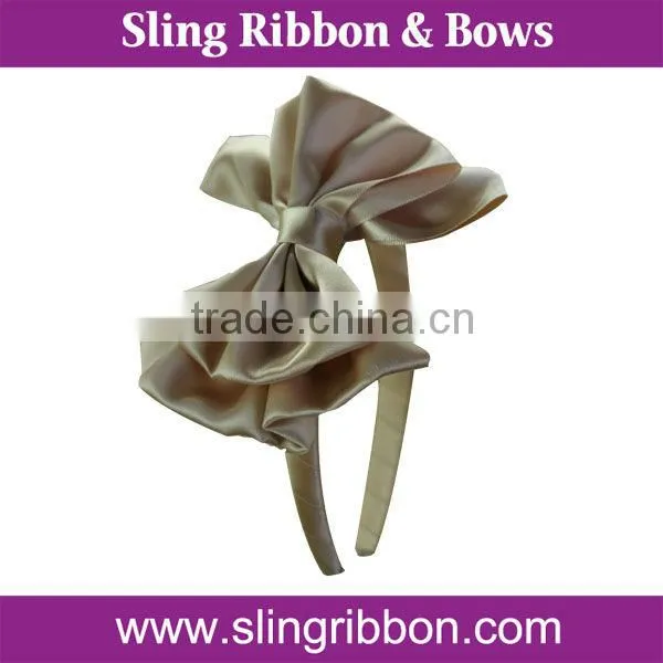 2015 Good Quality Satin Ribbon Headband For Kids Wholesale
