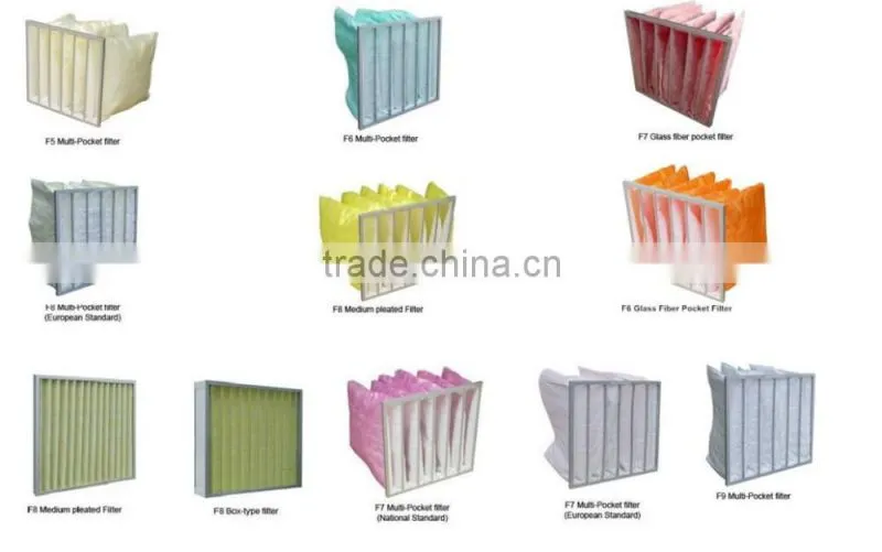 V-bank F9 Medium Air Filter with plastic frame