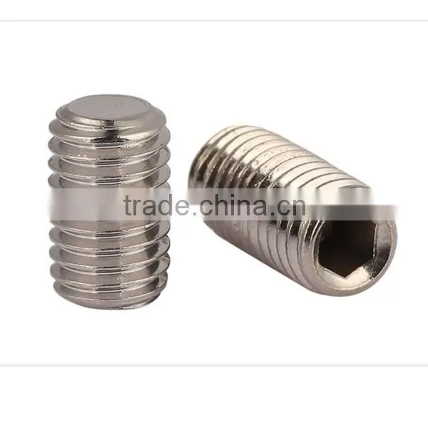 Hexagon socket set screws with flat point DIN913
