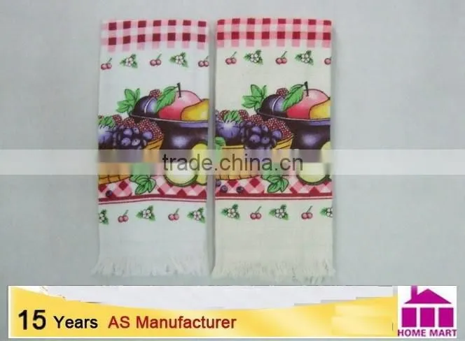 softtextile home textiles silk screen pigment printed kitchen tea towel cotton tea towel