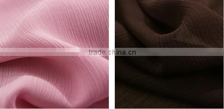 Polyester according pleated soft chiffon fabric