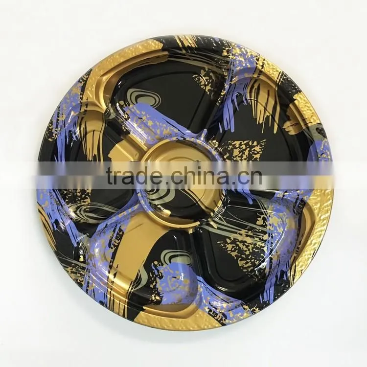 Round Disposable 6 Compartment Tray