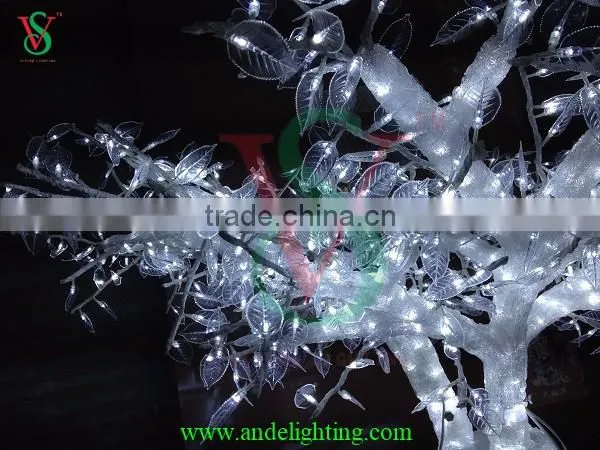 Artifical acrylic tree light lighted white tree garden landscape light