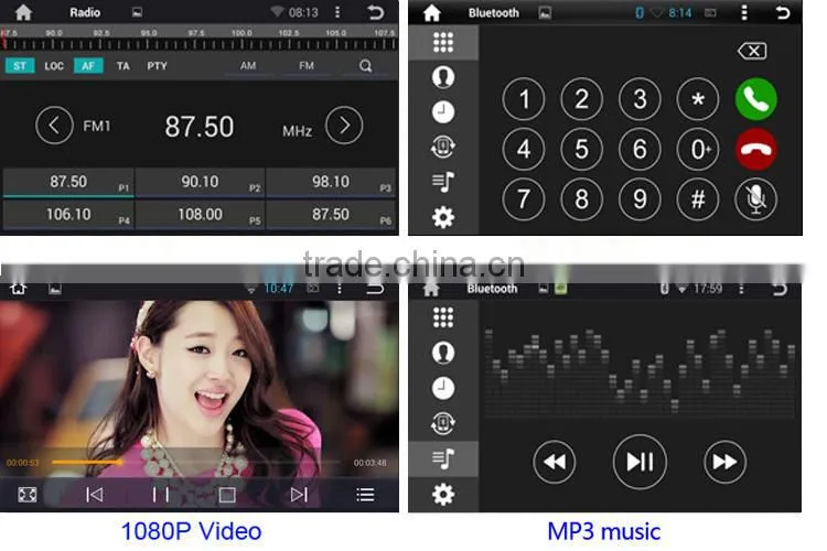 10.2 inch Android 4.4.4 Stereo for Corolla 2014 GPS 1024*600 1.6G CPU Radio headunit free map GPS navi browser navi