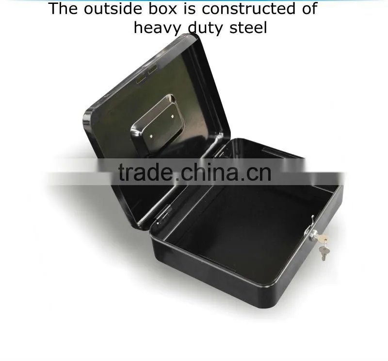 portable safe box with key lock the cash box
