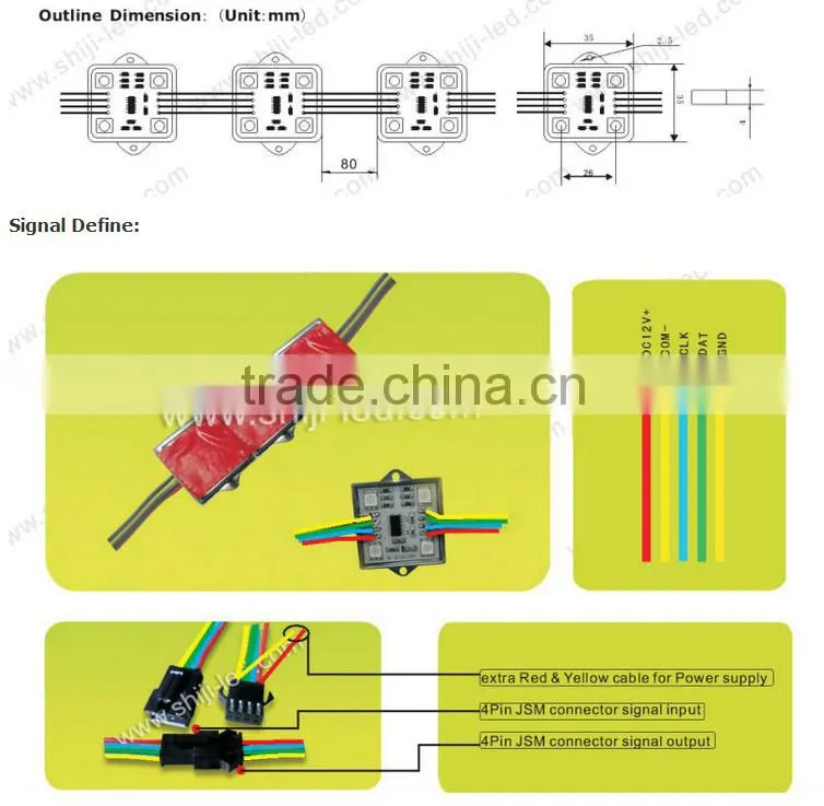 Programmable matrix compatible rgb led pixel module light 2801