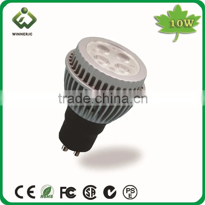 50*58mm 10w 220V 90Ra 15 degree led spotlight gu10
