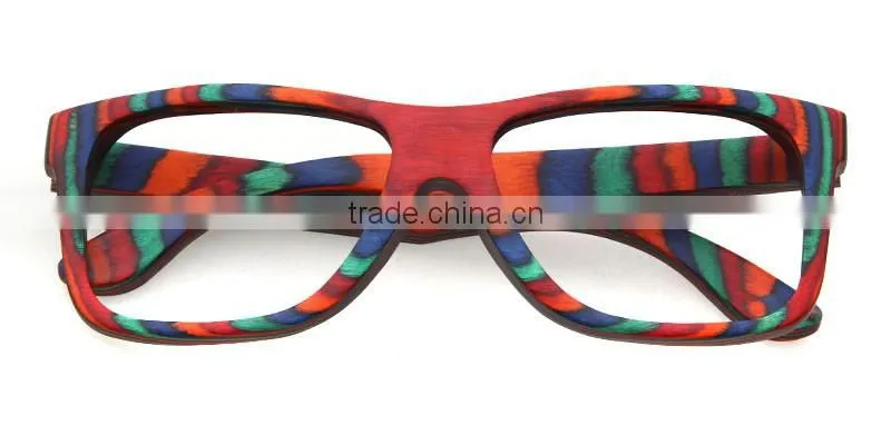 Hot wholesale colourful sunglasses skateboard wood sunglasses