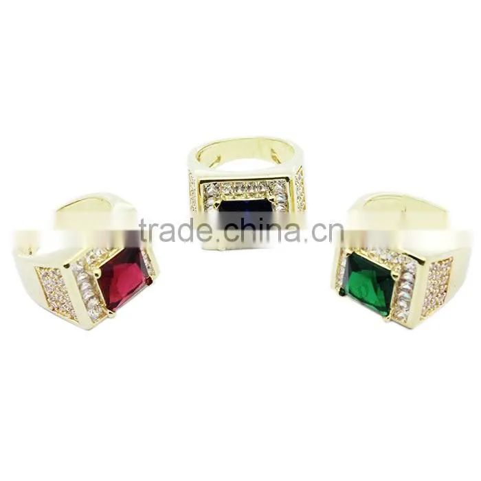 Wholesale 925 silver 14k yellow gold men ring
