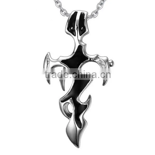 High Quality 2016 Sword Cross Design Stainless Steel Necklace