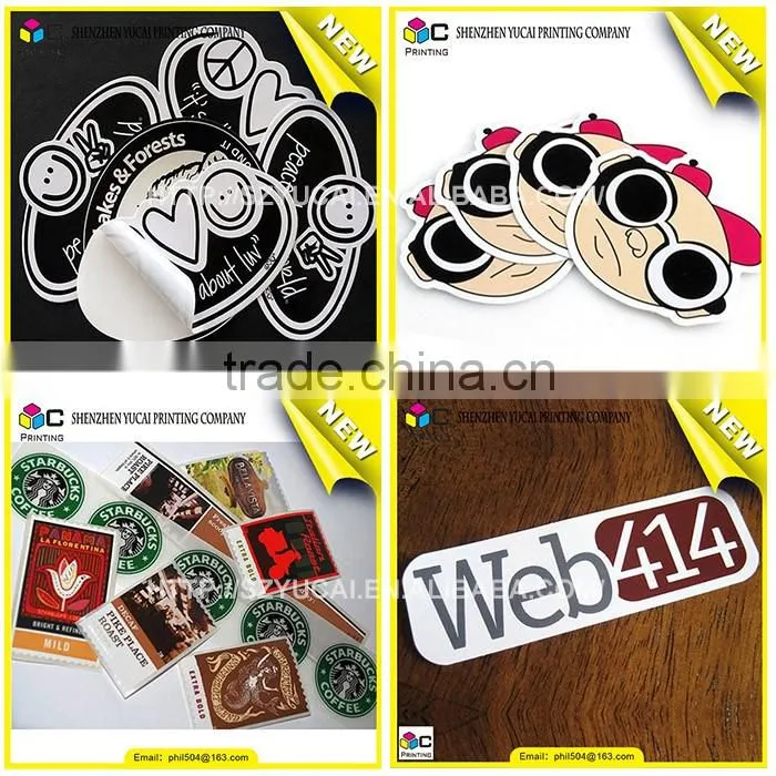 promotion customized luminous colorful glitter sticker