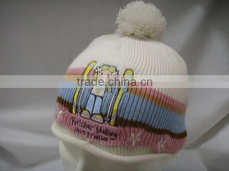 baby animal knit hat weave weave knit hat