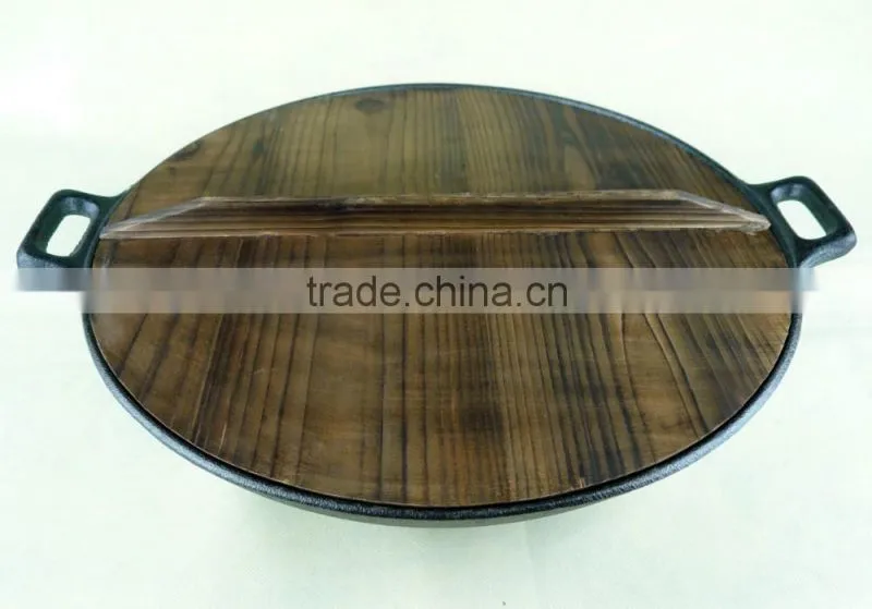 cast iron wok pan Dia:24.5CM