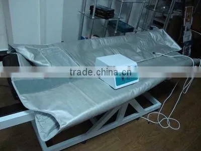 Three zone far infrared heated blanket for body shaping