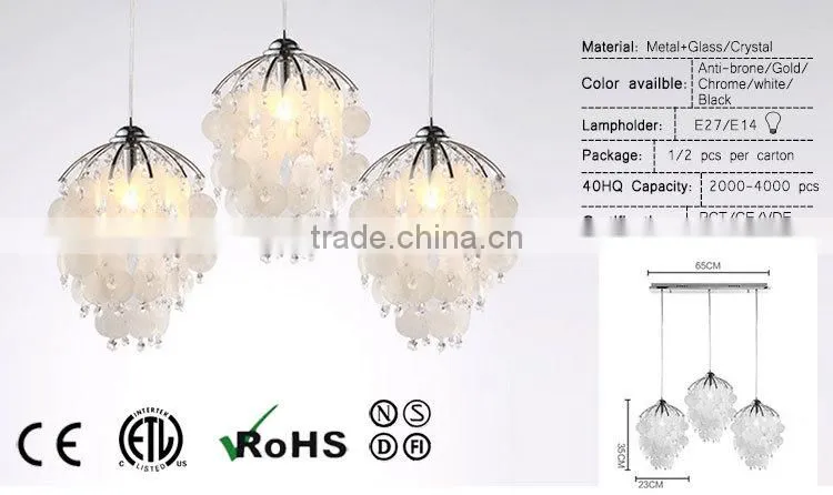 hotel restaurant living room crystal glass pendant lighting