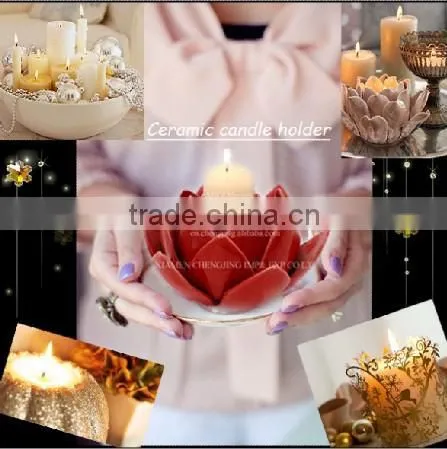 unique design welcome ceramic wedding candle holder