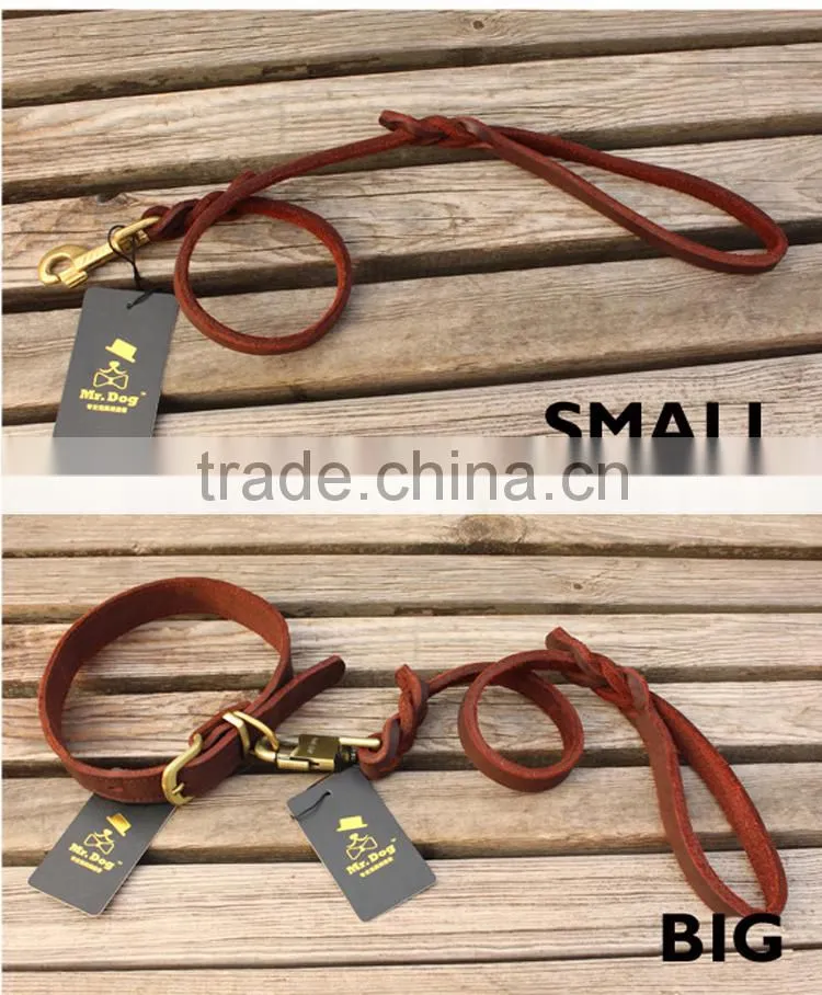 High Quality Classical Dog Lead Collar and Leash for Dogs Special Dog Belt Leather Collar Led for Pet Dogs
