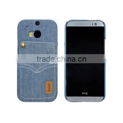 Denim Card Cases For HTC ONE M8 cell phone accessory