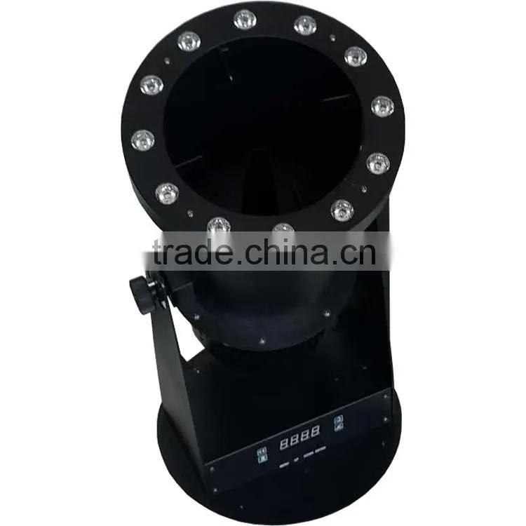 100% Factory Direct Sale DMX512 Stage Cannon with LED and Paper 15pcs 3w RGB 1200w LED Confetti Machine