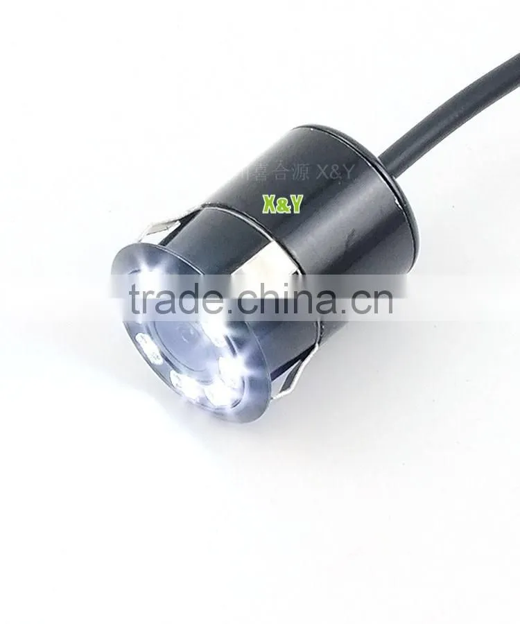 DC12 V universal 18.5mm 8 LED nightvision car back view camera mini car camera XY-1289LED