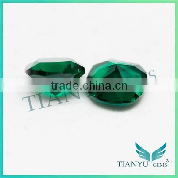 Wholesale blue emerald stone bulk gemstone /rough cut synthetic russian emerald price per carat