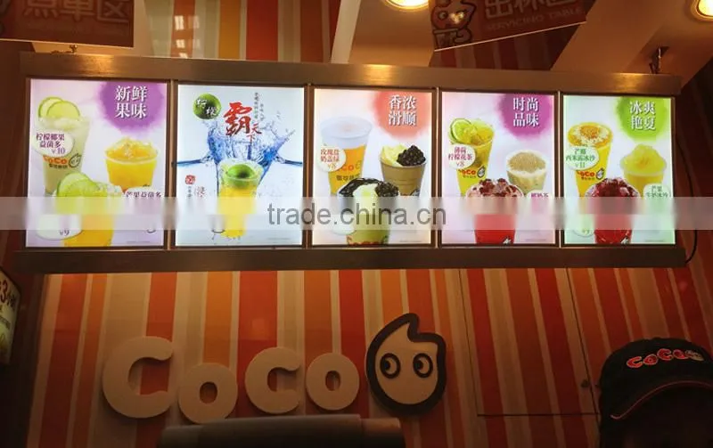Acrylic LED advertising restaurant light up menu