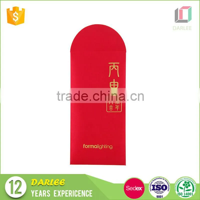Shenzhen manufacturer hot sale custom designed red pocket envelopes