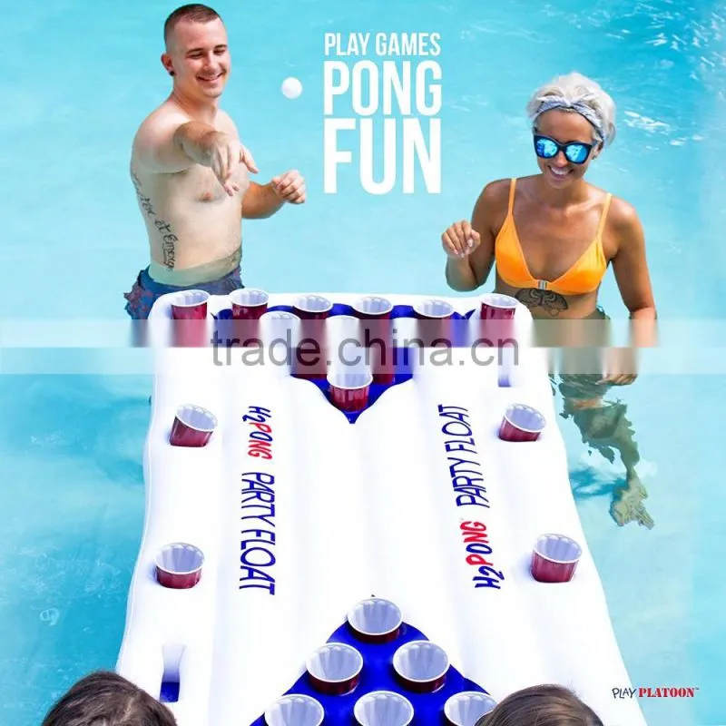 Inflatable Pool Pong Raft 6ft - Portable Pong Surface by Red Cup Pong