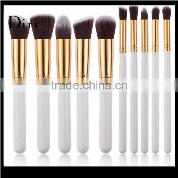 Synthetic hair 10pcs professional makeup brushes