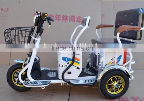 48V 500W 20AH Lead Acid Battery Passenger Seat Mini 3 Wheel Electric Tricycle Scooter