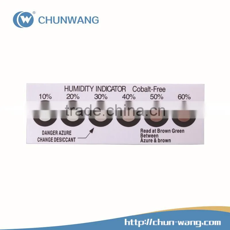 Humidity Indicator Cards, Water Sensitive Sticker