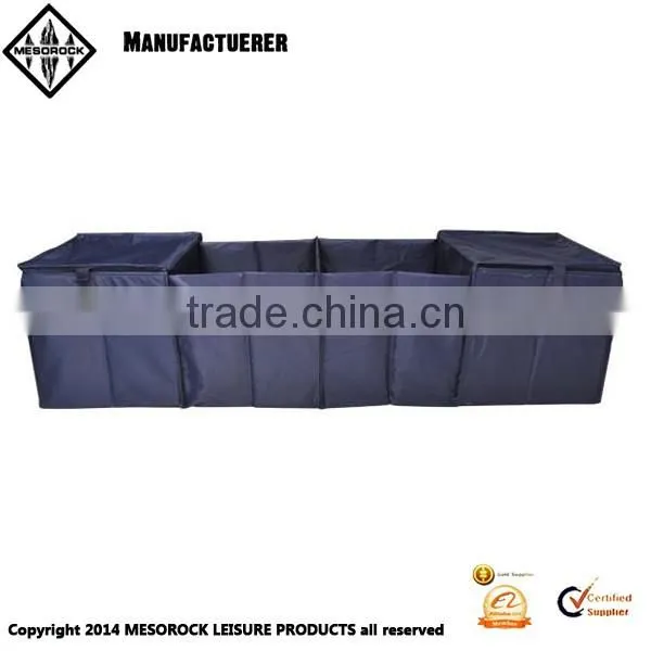 Foldable 4-Compartment Cargo Storage Box with Cooling and Insulation Trunk Organizer