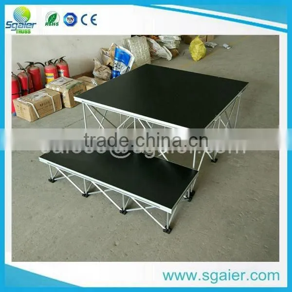Latest style easy install DIY aluminum portable truss stage for exhibition