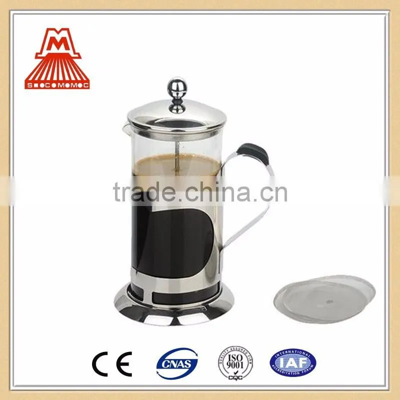 Quality products W124-CP058 Stainless Steel glass French Press Coffee Tea Maker