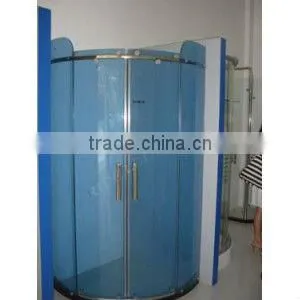 3-19mm Tempered Blue Glass Shower Door