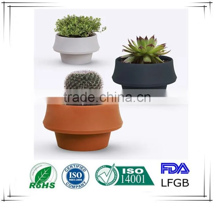 Christmas silicone plant pot, silicone flower vase for Christmas gift