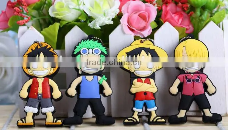 One Piece pvc cartoon mini usb flash drive shell