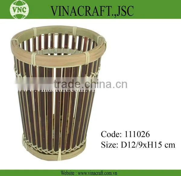 Hot sales bamboo waste basket in corlor for kitchen
